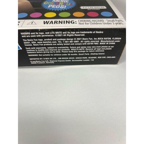 Lite-Brite 2019 Hasbro Toy 214 Pieces Bigger Brighter Screen 4+ - Picture 3 of 4